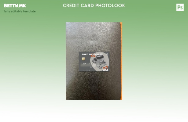 Модерен стил Argentina Banco Santander Río виза картичка photolook преден шаблон